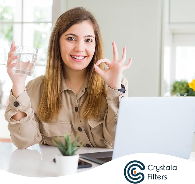 Crystala Filters UKF8001 Water Filter Compatible with Whirlpool 4396395, Filter 4, Maytag UKF8001, EDR4RXD1, UKF8001AXX, UKF8001P, Puriclean II, PH21500 Refrigerator Water Filter, 4 Packs