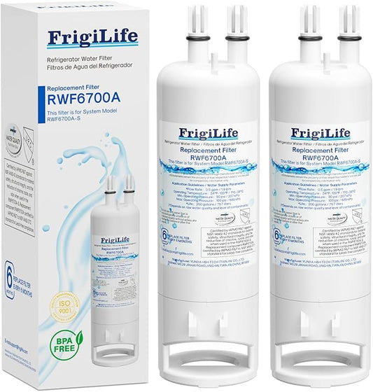 W10295370A Refrigerator Water Filter Compatible with EDR1RXD1, Everydrop® Filter 1, EDR1RXD1B, WHR1RXD1, KAD1RXD1, 46-9081, 46-9930, P5WB2L, P8RFWB2L, 2Pack