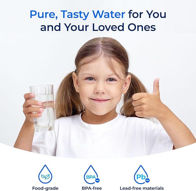 Waterdrop H-300 Under Sink Water Filter, 24000 Gallons, Replacement Cartridge for Everpure H-300, H-300-NXT, 7CB5, EV9270-71, EV9270-72, EV9618-11, EV9855-50, EV9282-01, Pack of 1