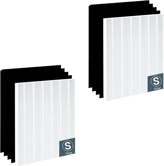 Nispira C545 HEPA Filter Replacement Ture HPEA For Winix C545 Air Purifier, P150, B151, 9300, Part Filter S 1712-0096-00 & 2522-0058-00, 113050 2 Sets