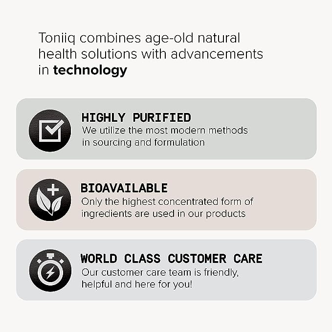 Toniiq Ultra Concentrated 500mg Spermidine Supplements for Men and Women - Non-Synthetic Spermidine Standardized to No Less Than 1% Spermidine - 5mg Spermidine per Serving Rice Germ Extract