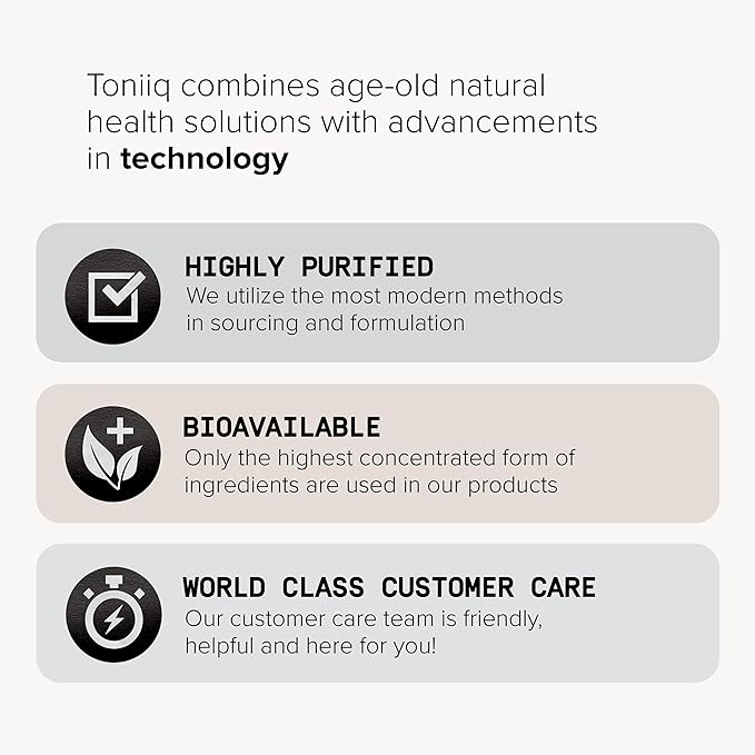 Toniiq Ultra High Strength Glutathione Capsules - 1000mg Concentrated Formula - 98%+ Highly Purified and Bioavailable - Non-GMO Fermentation - 240 Capsules Reduced Glutathione Supplement