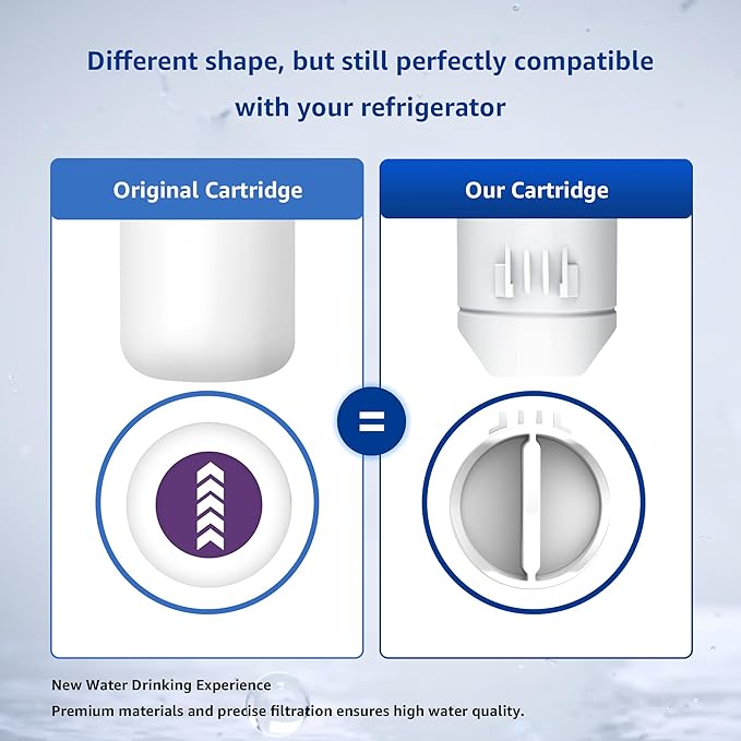 Waterdrop Plus W10295370A Replacement for Filter 1, EDR1RXD1, EDR1RXD1B, P8RFWB2L, 46-9930, WDP-F38 Refrigerator Water Filter, 2 Pack