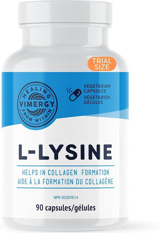Vimergy L-Lysine – Promotes Healthy Skin, Hair & Nails* – Supports Healthy Metabolism* – Vegan, Non-GMO & Gluten-Free – 90 Capsules