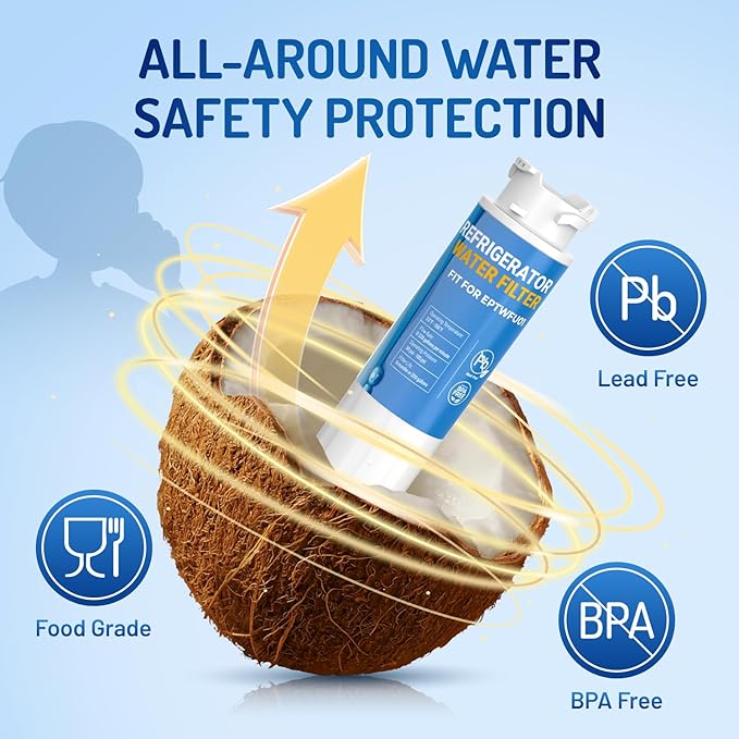 Water Filter Replacement for EPTWFU01 Frigi-Daire Water Filter, Compatible with Pure-Source Ultra 2, EWF02, 012505454226, 4562222 Filter,|3pack