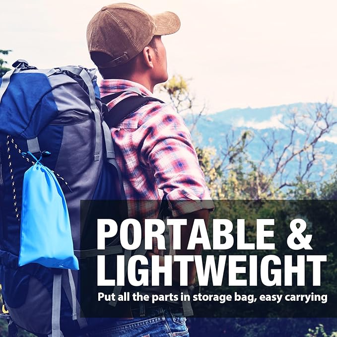 SimPure Gravity Water Filter, Portable Gravity-Fed Water Purifier with 3L Bag, Tree Strap, BPA Free Survival Gear and Equipment for Camping Hiking Emergency Preparedness