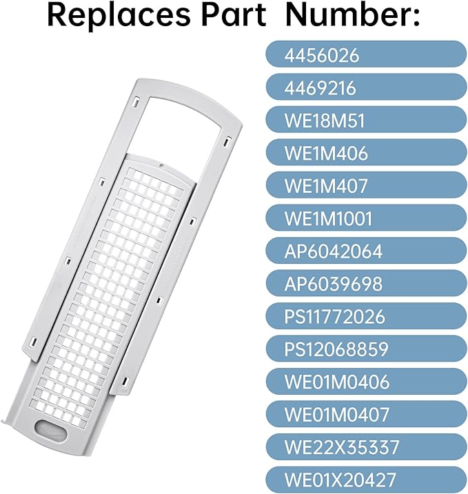 WE22X35337 Washer Dryer Lint Screen Filter And Lint Filter Slide Assembly,Compatible with GE Hotpoint Dryer Replacement for WE01X25914 WE01X25915