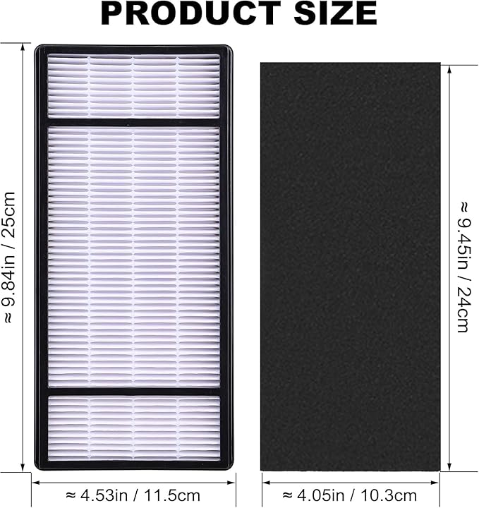 Air Purifier Filters for Honeywell HRF-H1 HRF-H2 HPA050 HPA060 HPA150 HPA160 HHT055 HHT155 Series Air Purifiers - Performance Plus Filter Replacement - 2 Filter and 8 Carbon Filters