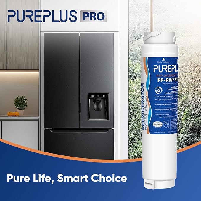 PUREPLUS 9000194412 NSF 53&42 Certified Refrigerator Water Filter Replacement for Bosch Ultra Clarity BORPLFTR10,REPLFLTR10, 11034152, 644845,B26FT70SNS, B22CS80SNS, B22CS50SNS, Haier 0060820860,3PACK
