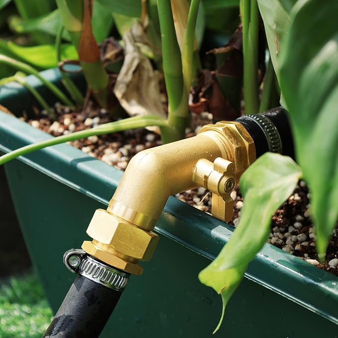 Garden Hose Angle Valve 45 Degree Brass Extender Solid 3/4 Inch Hose Elbow with Switch Adapter (45° switch elbow 1PSC)