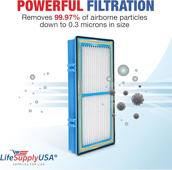 HAPF30AT HEPA Filter Replacement – Compatible with Holmes Aer1 Type Total, HAP242-NUC, HAPF300AH-U4R Air Purifiers by LifeSupplyUSA (1-Pack)