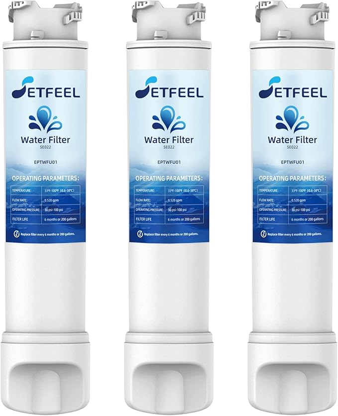 EPTWFU01 Water Filter Replacement for Frigi-daire, Compatible with Frigi-daire Gallery Pure-Source ultra II, PureSource ultra 2, EWF02, EPTWFU01, eptwfuo1, 3 Packs SETFEEL