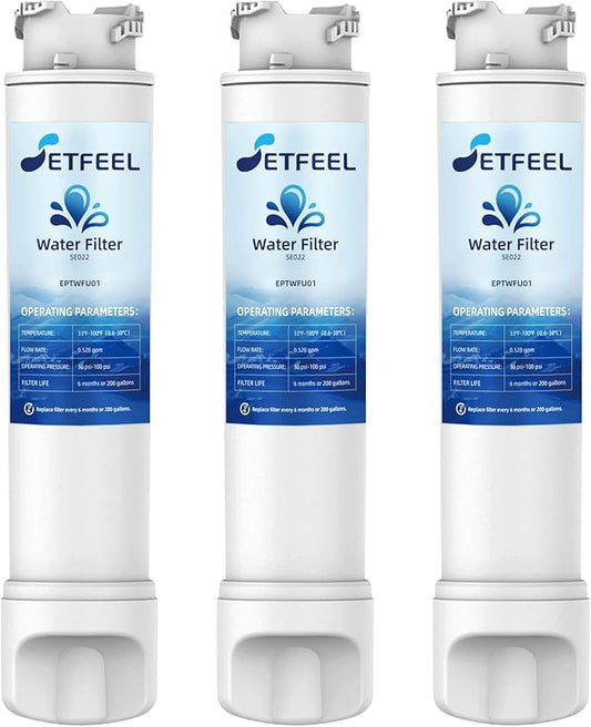 EPTWFU01 Water Filter Replacement for Frigi-daire, Compatible with Frigi-daire Gallery Pure-Source ultra II, PureSource ultra 2, EWF02, EPTWFU01, eptwfuo1, 3 Packs SETFEEL