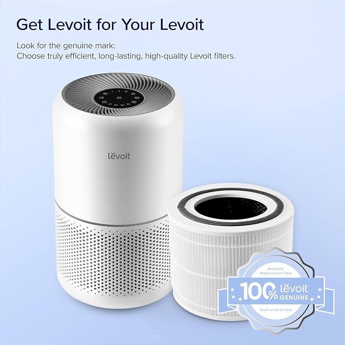 LEVOIT Genuine Core300-P Replacement Filter, Core 300-RF Air Purifier Core300S Filters, Supports HEPA Sleep Mode, High-Efficiency Activated Carbon for Removal of Smoke, Odor, Allergens, Pollen,2 Pack
