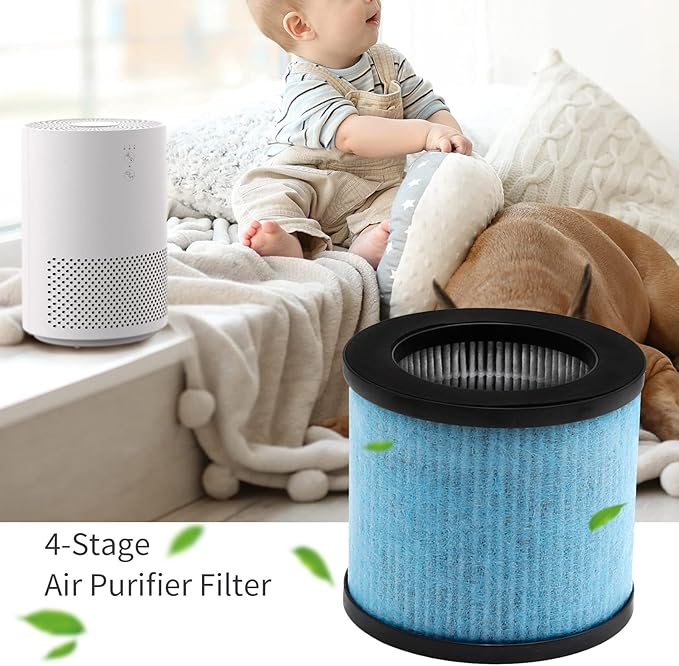 TPAP002 HEPA Filter Replacement for TOPPIN TPAP002 Air Purifier Comfy Air C1, H13 HEPA Type and Activated Carbon Pre-Filter, TPFF002, 2-Pack