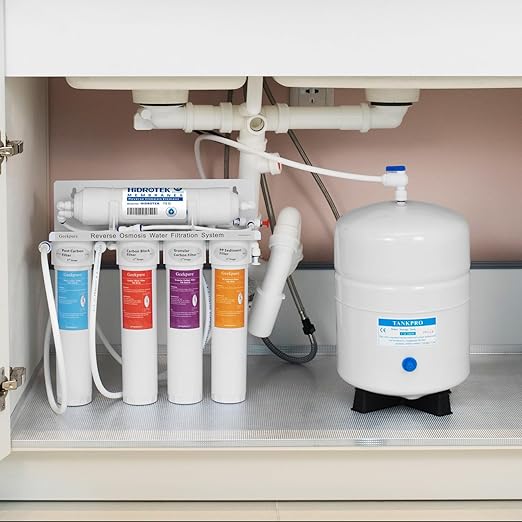Geekpure 5 Stage Reverse Osmosis Drinking Water Filtration System w/Quick Change Twist Filters-75GPD