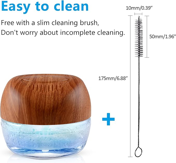 Water-Based Purifier Air Washer, Air Revitalizer & Freshener, Air Fresher with 7 LED Color Changing Light for Rooms (DarkYellow)