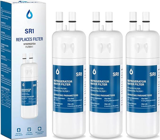 Water Filter Replacement (3 Packs) Compatible with W10295370A, EDR1RXD1, Filter 1, W10295370, P4RFWB, P8RFWB2L, 46-9930, 46-9081