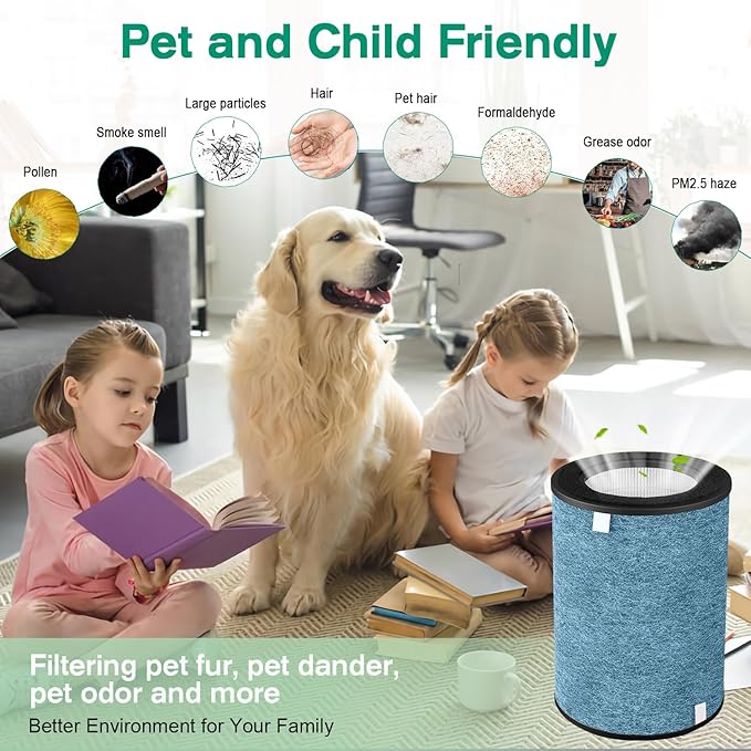 HP302 HP202 HC502 Replacement Filter Compatible with Shark HP200, HP300, HC500, UA & AP Series,3-in-1 H13 Grade True HEPA Filter,Part # HE2FKBAS,HE2FKBASMB,HE2FKPET,2 Pack