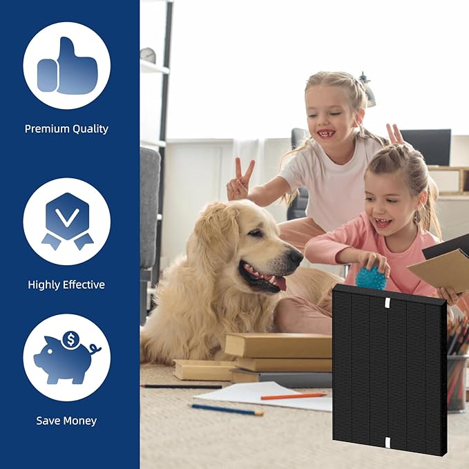 Upgraded 3 Pack 115115 HEPA Replacement Filter A Size 21 - Compatible with Winix Plasmawave C535 5300 5300-2 6300 6300-2 P300 Air Purifier(Black)