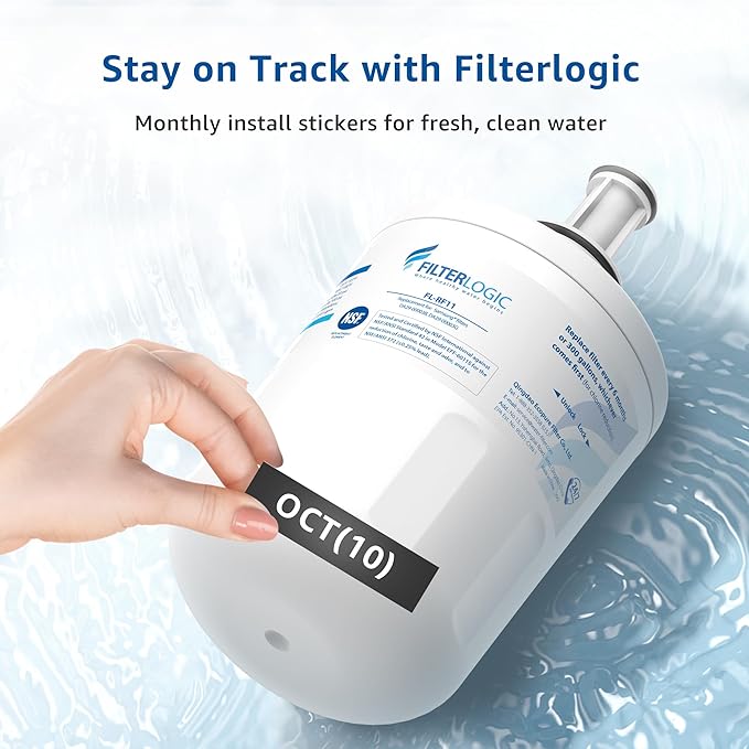 Filterlogic DA29-00003G Refrigerator Water Filter, Replacement for Samsung DA29-00003G, DA29-00003B, Aqua-Pure Plus, RFG237AARS, DA29-00003F, HAFCU1, RFG297AARS, RS22HDHPNSR, WSS-1 (Pack of 3)