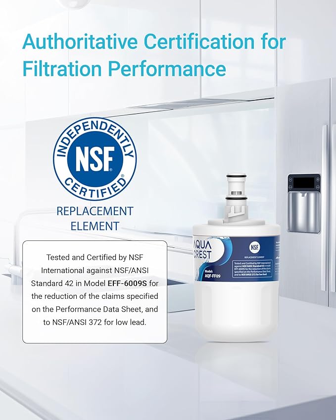 AQUA CREST 8171413 Refrigerator Water Filter, Replacement for Whirlpool 8171413, 8171414, EDR8D1, Kenmore 46-9002 (Pack of 3)