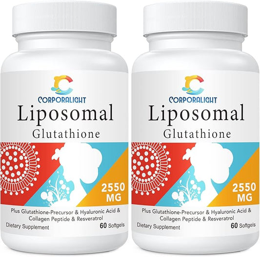 Liposomal Glutathione Softgels, Enhanced Absorption - Liposomal Delivery, Active Form L-Glutathione, Cellular, Immune Function & Liver Detox, Rich in Antioxidant Formula, Gluten Free, 120 Softgels