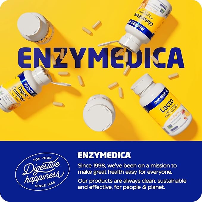Enzymedica, SerraGold, High-Potency Serrapeptase Enzyme Supplement, Supports Respiratory, Heart & Immune Function, 60 Count