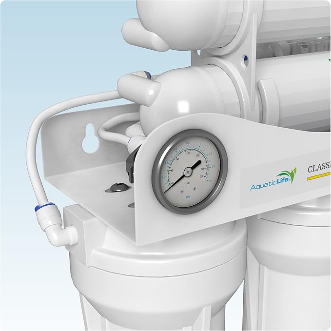Aquatic Life 5-Stage Hydroponic Reverse Osmosis Water Filter System RO Filtration Unit, High Efficiency, 200 GPD