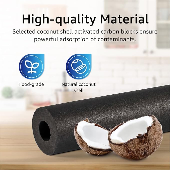 Overbest 5231JA2002A Refrigerator Water Filter, Replacement for LG® LT500P®, GEN11042FR-08, Kenmore® 9890, 46-9890, HDX FML-1, ADQ72910911, ADQ72910901, LFX25974ST, LFX25973ST, LSC27925ST, 3 Pack