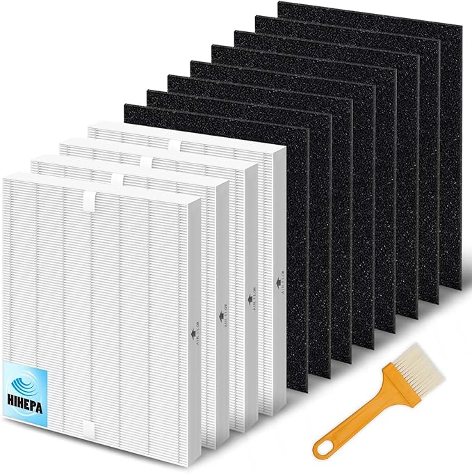 AP-1512HH Replacement Filter Compatible with Coway Airmerga AP1512HH and 200M Air Purifier(4 True Hepa Filter+8 Carbon Filter+1 Cleaning Brush)