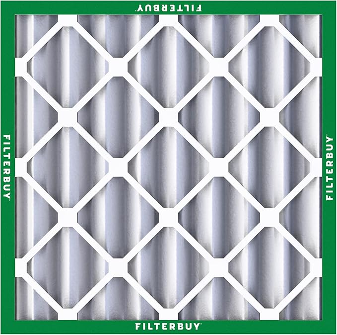 Filterbuy 24x24x4 Air Filter MERV 8 Dust Defense (3-Pack), Pleated HVAC AC Furnace Air Filters Replacement (Actual Size: 23.38 x 23.38 x 3.63 Inches)