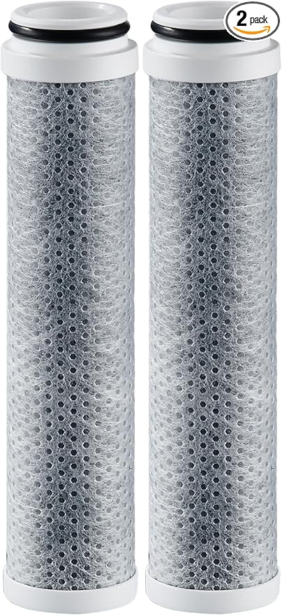 Cobbe 2 Pack Replacement Filters for Handheld Shower Head - 99% Chlorine Filtration - 2.0 Carbon Shower Filter - Reduces Dry Itchy Skin
