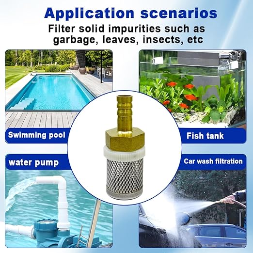 12mm Inline Strainers Filter Copper Tube Joint 12mm Diameter Hose Connection, Garden, Swimming Pool, Fish Tank Hose Filter, Suction Strainers Used to Remove Debris and Reduce Solid Entry