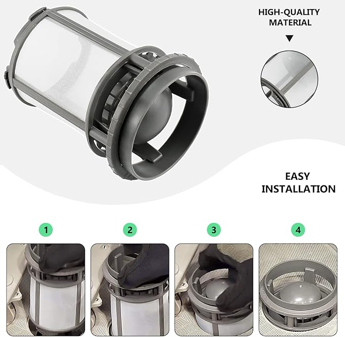 【Upgraded】 W10872845 Dishwasher Pump Filter Cup Assembly Replacement for Amana Kenmore Whirlpool Dishwasher Replace 8579307, W10056425, W10056426, W1005642, AP6030094 by Cenipar