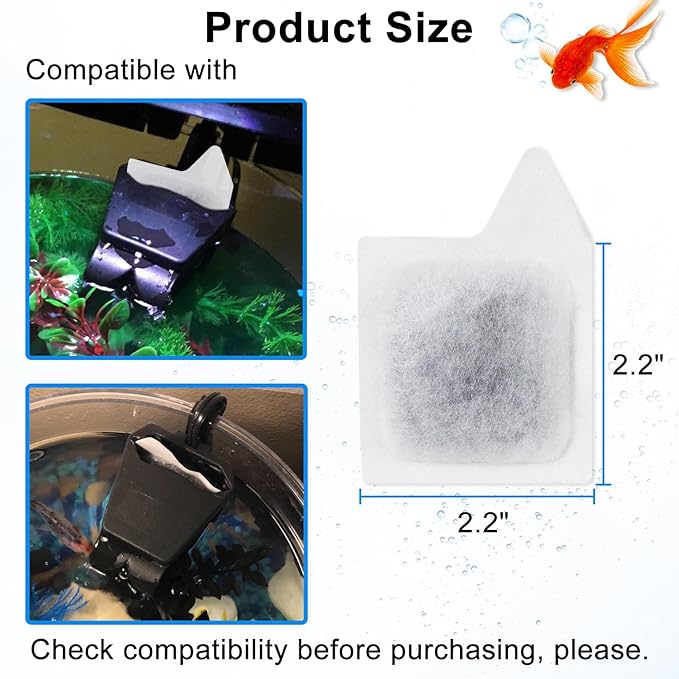 14 Pack XS Replacement Filter Cartridge for Tetra Whisper Extra Small Fish Tanks Filters, Extra Small Filter Cartridges Replacement for Aquarium Filter to 3 Gallons