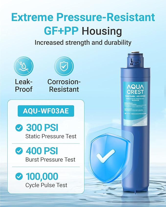 AQUA CREST W03AE Whole House Water Filter, Well Water Filter Replacement for Aqua-Pure® AP910R, Compatible with 3M® Aqua-Pure® AP902 System, 10000 Gallons, Reduces Sediment, 1 Pack