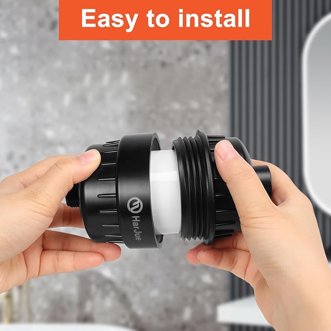 HarJue 15 Stage Shower Filter Replacement Cartridge, Universal High Output Filter for Hard Water, Removes Chlorine and Harmful Substances, Body Caring, Fit Any Similar Shower, 4 Pack