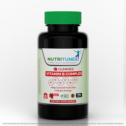 Vitamin B Complex Gummies–High Potency B Complex Vitamins Gummies with Methyl B12, Folate, Biotin & Vitamin C – Non-GMO, Vegan, Gluten-Free – 90 Gummies – Made in USA