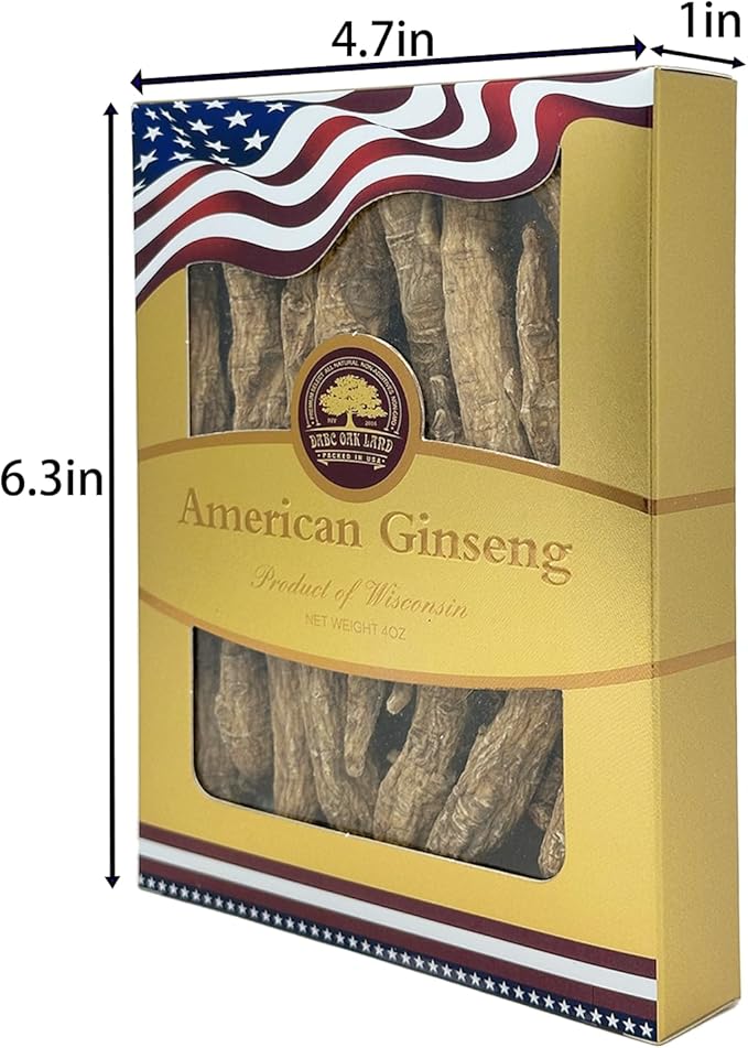 Hand-Selected A Grade Cultivated Wisconsin American Ginseng Roots,Ginseng Pearl 美國威斯康辛州西洋參 花旗參 (Medium Taproot 8 OZ)