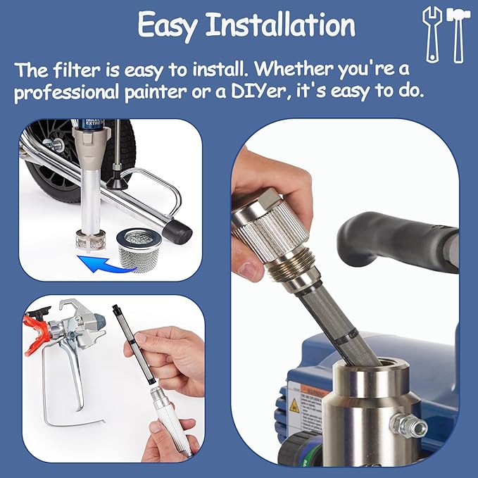 Airless Spray Filter Screen set 244067 181072 287032 Replacement for Graco Paint Sprayer Parts 695 795 1095 1595 3900 5900 7900,Pump Inner Core and Gun Filter