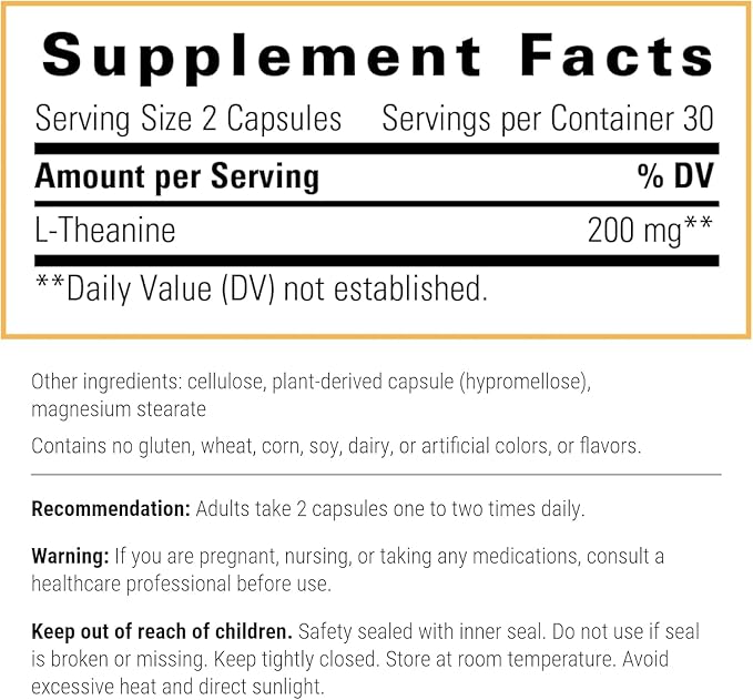 Integrative Therapeutics L-Theanine-60 Capsules and Magnesium Glycinate-120 Tablets