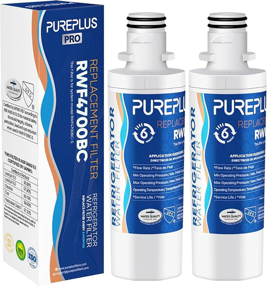 PUREPLUS ADQ747935 NSF 53&42 Certified Replacement for LT1000P LT1000 Kenmore Elite 9980 LT1000PC, MDJ64844601 ADQ74793501, LMXS28626S, LFXS26973S, Refrigerator Water Filter, 2Pack