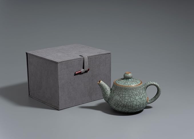 Handmade Longquan Celadon Teapot 260ml - Chinese ceramic kung Fu teapot, perfect for black tea and green tea