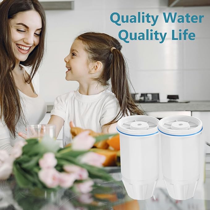 Fit for zero Pitchers and Dispenser, Cobectal Water Filter Replacement for ZR-001 ZR-004 ZP-006 ZR-017 Water Filter,Multi-Stage Filter System Reduce Lead, Chromium, PFOA/PFOS and TDS, Pack of 4