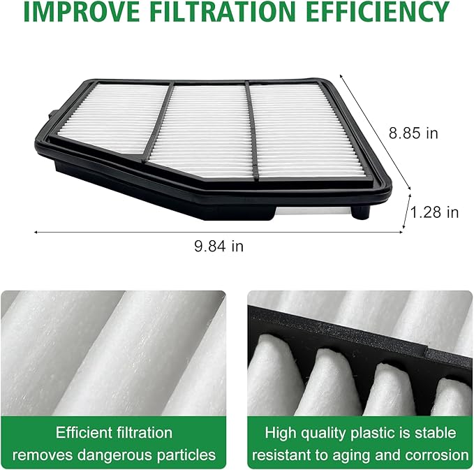 2PCS Cabin Engine Air Filter Kit Fits for 2019 2020 2021 2022 2023 2024 2025 Altima 2.5L,Replacement for 16546-6CA0A,272775NA1A, CA12551,272776CA0A