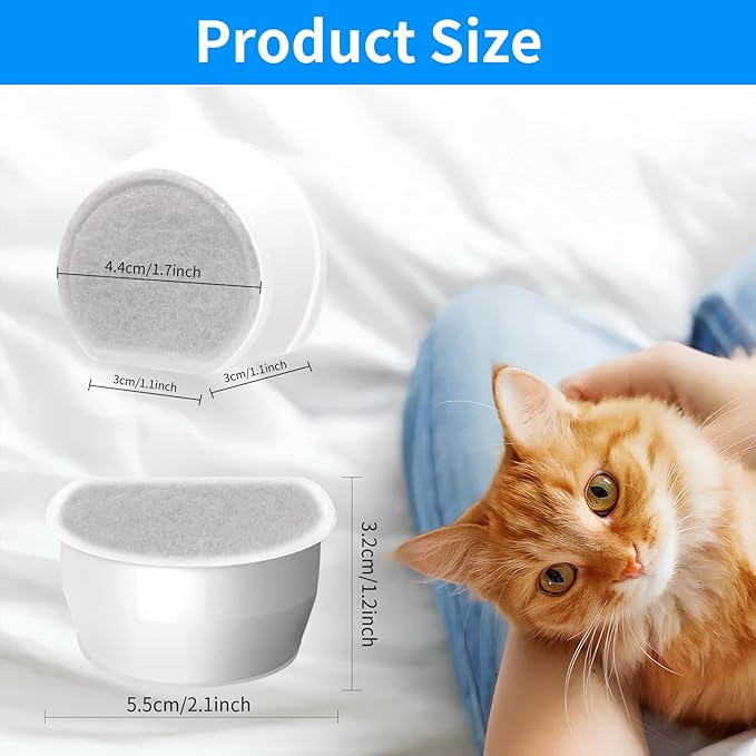 18 pcs og and Cat Water Fountain Filter Replacement Carbon Filters Compatible with PetSafe Drinkwell Filters
