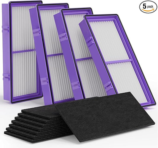 HAPF30AT-Total Aer1 Filter Replacement for Holmes Air Purifiers, Compatible with HAPF30AT and HAP242-NUC (4 HEPA + 8 Carbon Booster Filters),12 pack