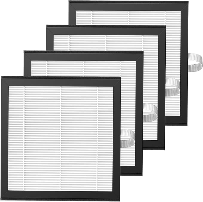 4 Pack DH02 H13 HEPA Replacement Filter Compatible with Tenergy Sorbi DH02 2 in 1 Dehumidifier(1000ML)/Air Purifier, Afloia AQ8 Q8/ Honati/Hysure Q7 Air Purifier