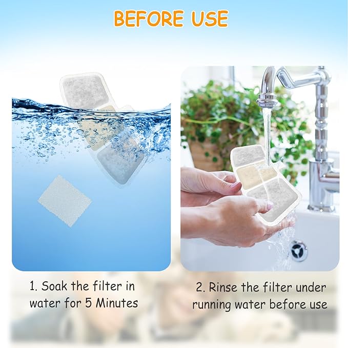 18 Pack PW04 3.5L Wireless Pet Fountain Filters for Hard Water, Reduces Limescale & Bad Taste, Compatible with Oneisall Cat Water Fountain Dispenser, Long Lasting Replacement Filter